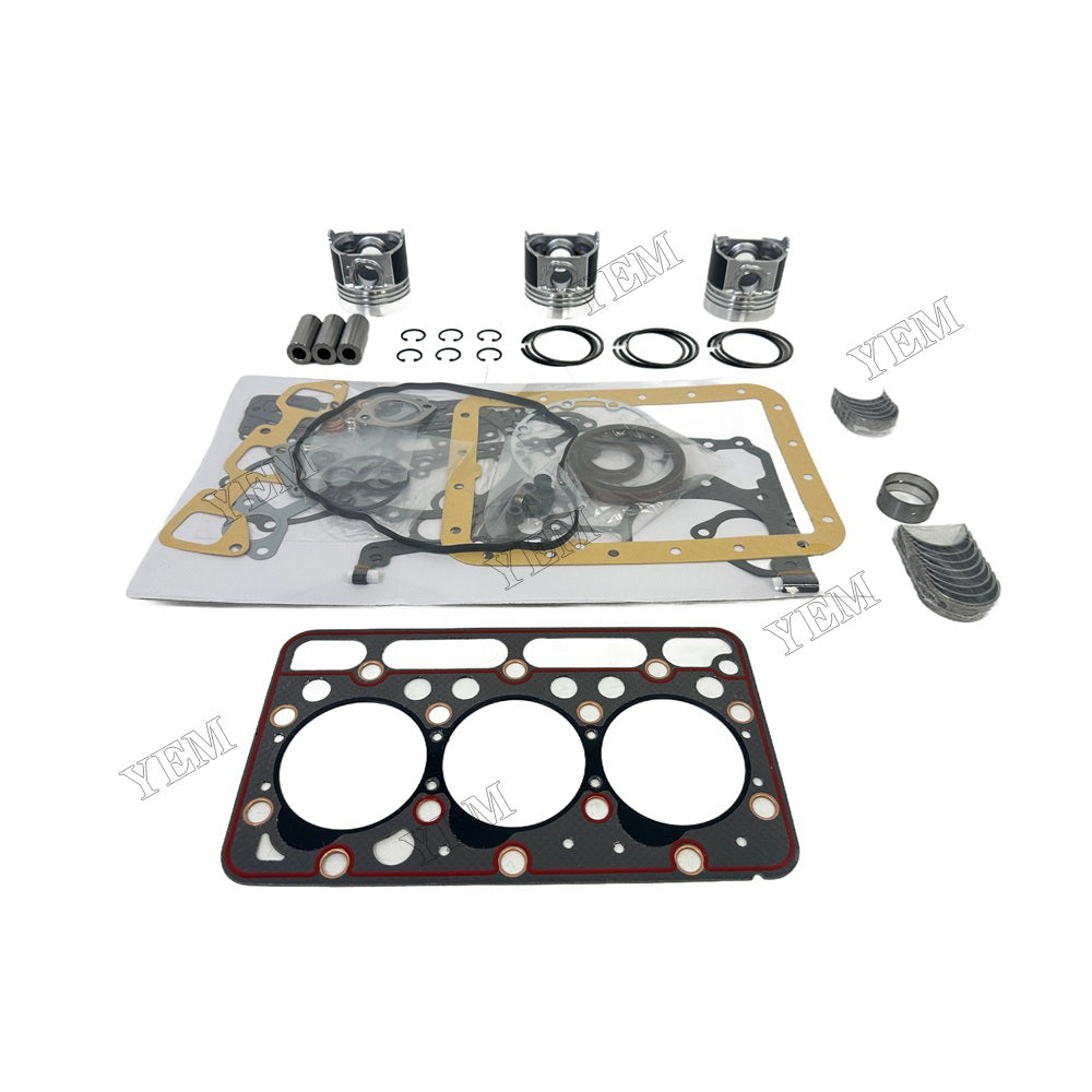 D1463 Piston and piston ring set Gasket kit main and connecting rod bearings For Kubota