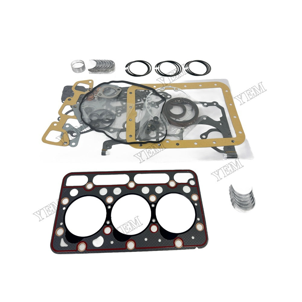 Piston ring set Gasket kit main and connecting rod bearings For Kubota D1503 Engine