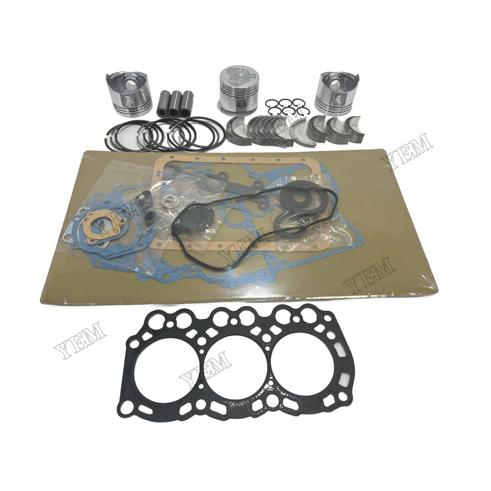 Piston With ring set Gasket kit main and connecting rod bearings Set For Mitsubishi L3E Engine