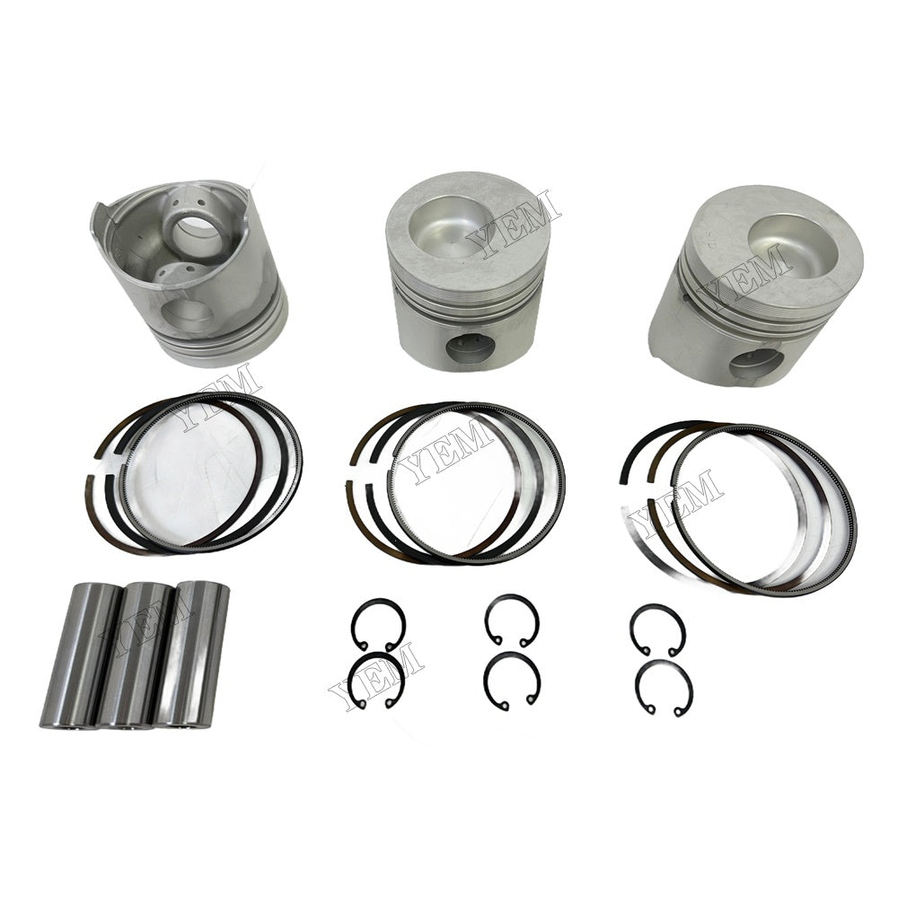 Piston and piston ring set For Mitsubishi K3M Engine