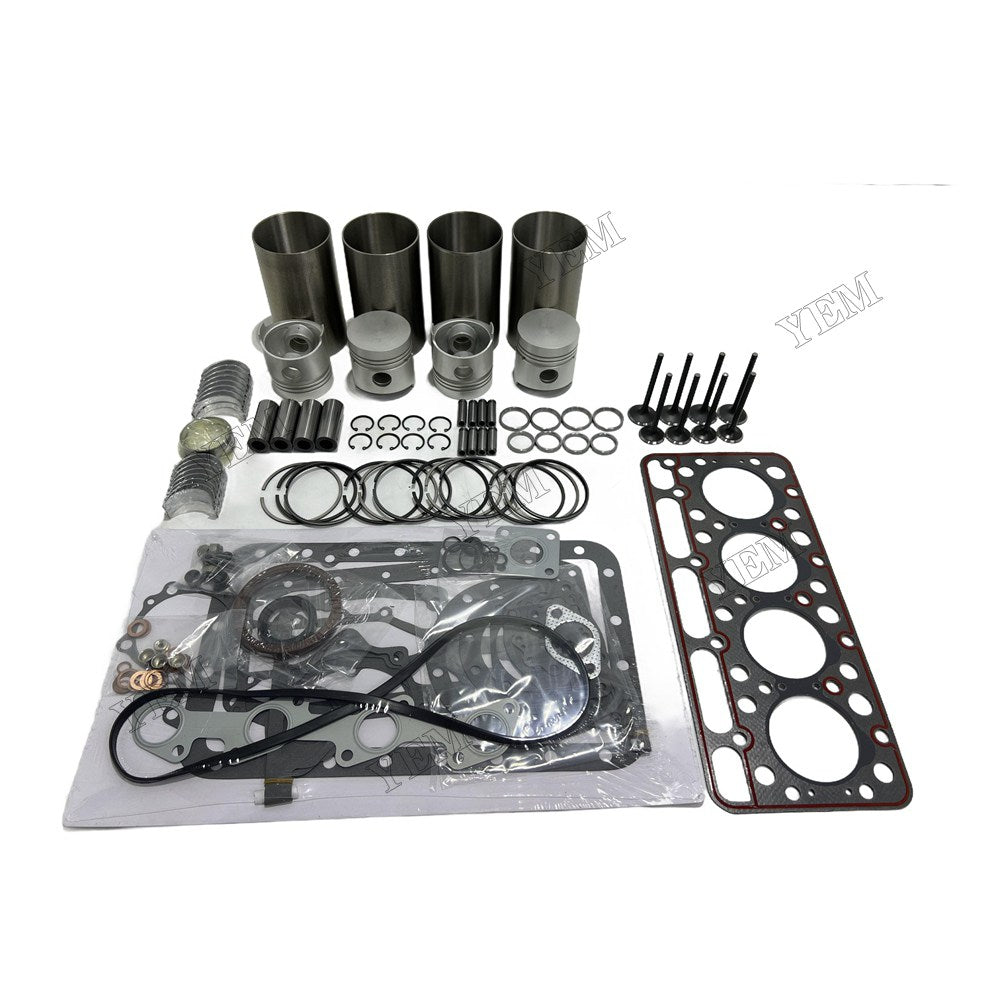 Overhaul Rebuild Kit Gasket Main and Connecting rod bearings Valve Kit For Kubota V1702 Engine Foe Kubota