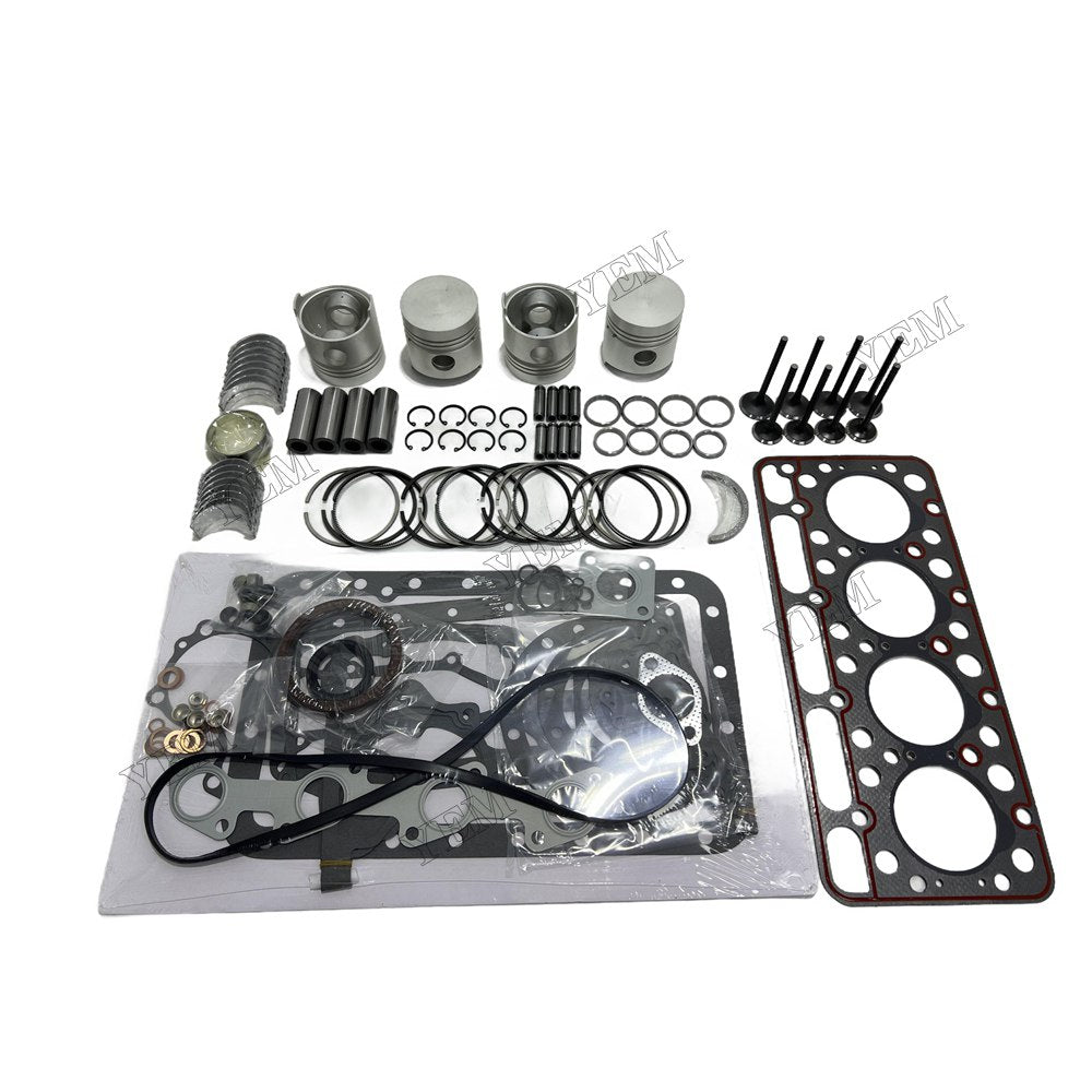 Piston W Ring Kit Gasket Set Main Connecting rod bearings Set Valve Train For Kubota V1502 Engine Foe Kubota