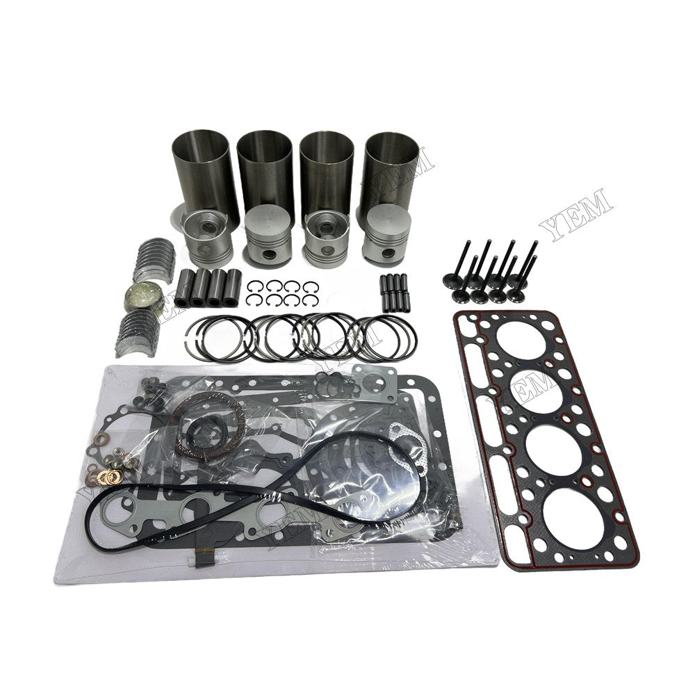 V1702 Engine Overhaul Kit Main And Rod bearings Gasket Set Valve Guide For Kubota Foe Kubota