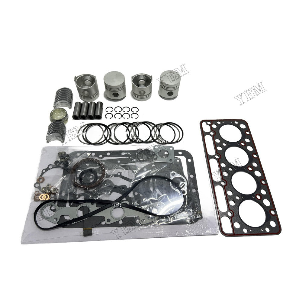 Piston and piston ring set Gasket kit main and connecting rod bearings For Kubota V1702 Engine Foe Kubota