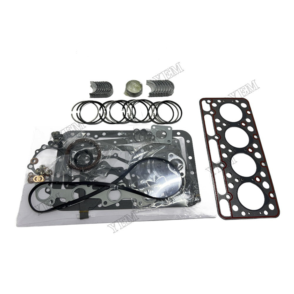 Piston ring set Gasket kit main and connecting rod bearings For Kubota V1501 Engine Foe Kubota