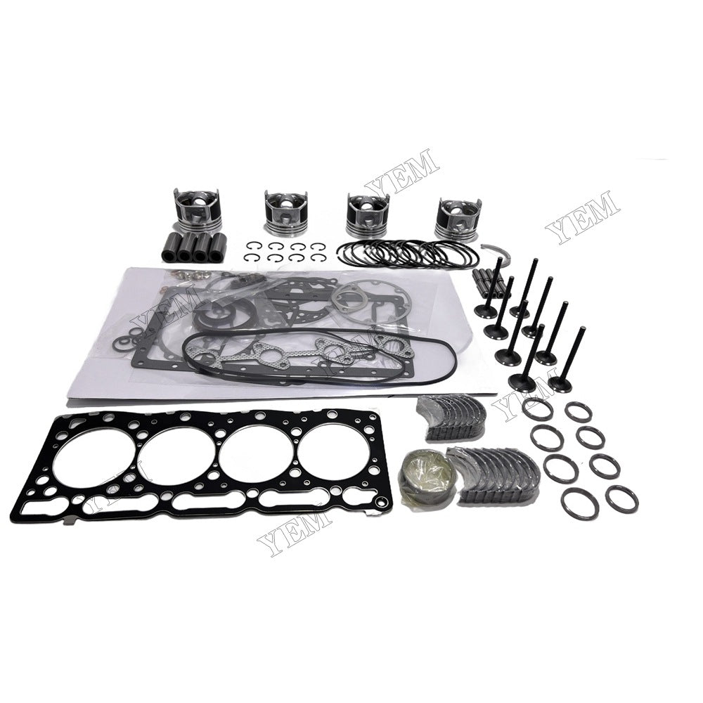 V1305 Piston W Ring Kit Gasket Set Main Connecting rod bearings Set Valve Train For Kubota