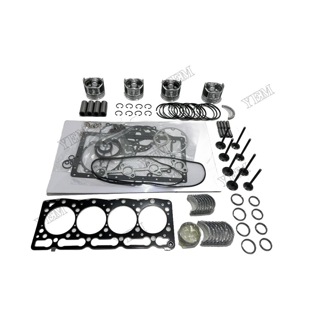 V1305 Piston W Ring Kit Gasket Set Main Connecting rod bearings Set Valve Train For Kubota Foe Kubota