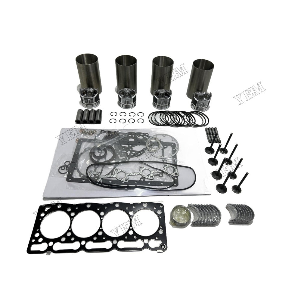 V1505 Engine Overhaul Kit Main And Rod bearings Gasket Set Valve Guide For Kubota Foe Kubota