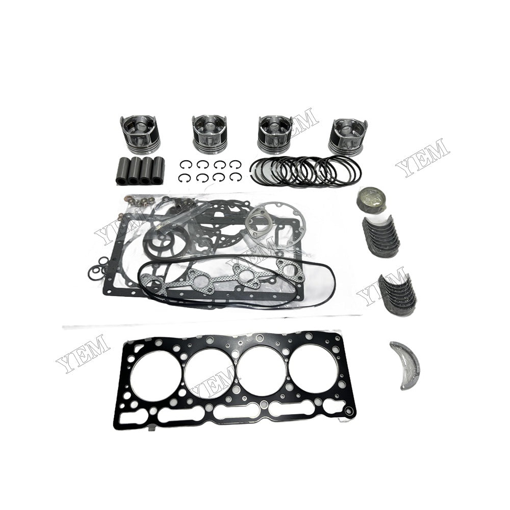 Piston With ring set Gasket kit main and connecting rod bearings Set For Kubota V1305 Engine Foe Kubota