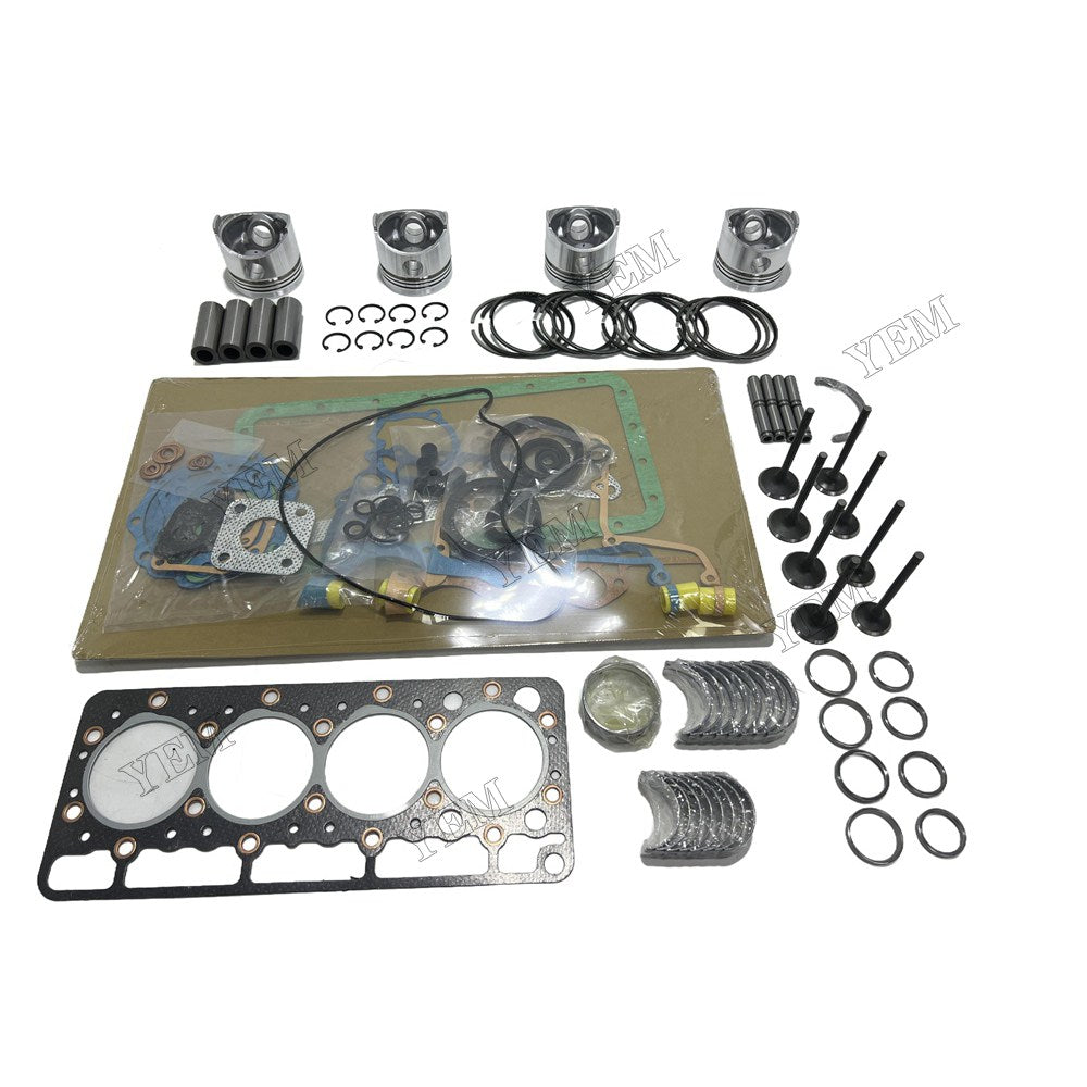 Piston W Ring Kit Gasket Set Main Connecting rod bearings Set Valve Train For Kubota V1205 Engine Foe Kubota