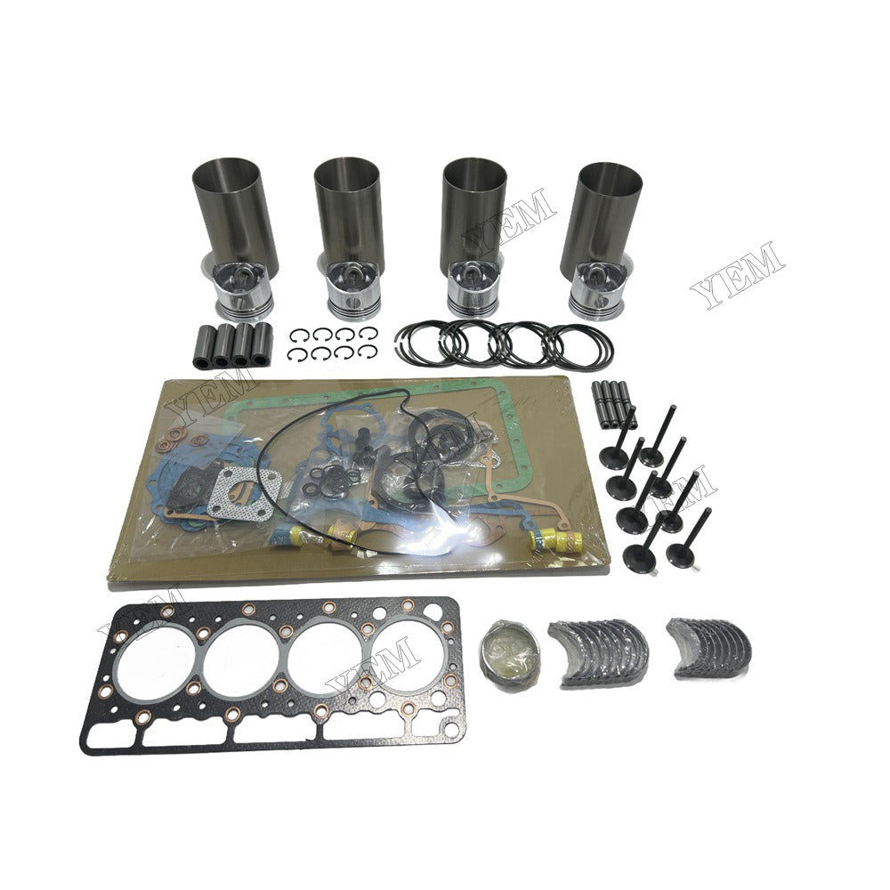 V1205 Engine Overhaul Kit Main And Rod bearings Gasket Set Valve Guide For Kubota Foe Kubota