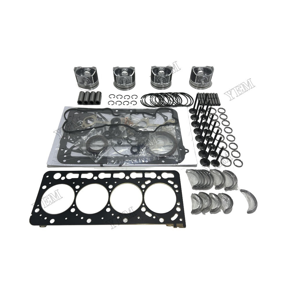 12V V3300 Piston W Ring Kit Gasket Set Main Connecting rod bearings Set Valve Train For Kubota Foe Kubota
