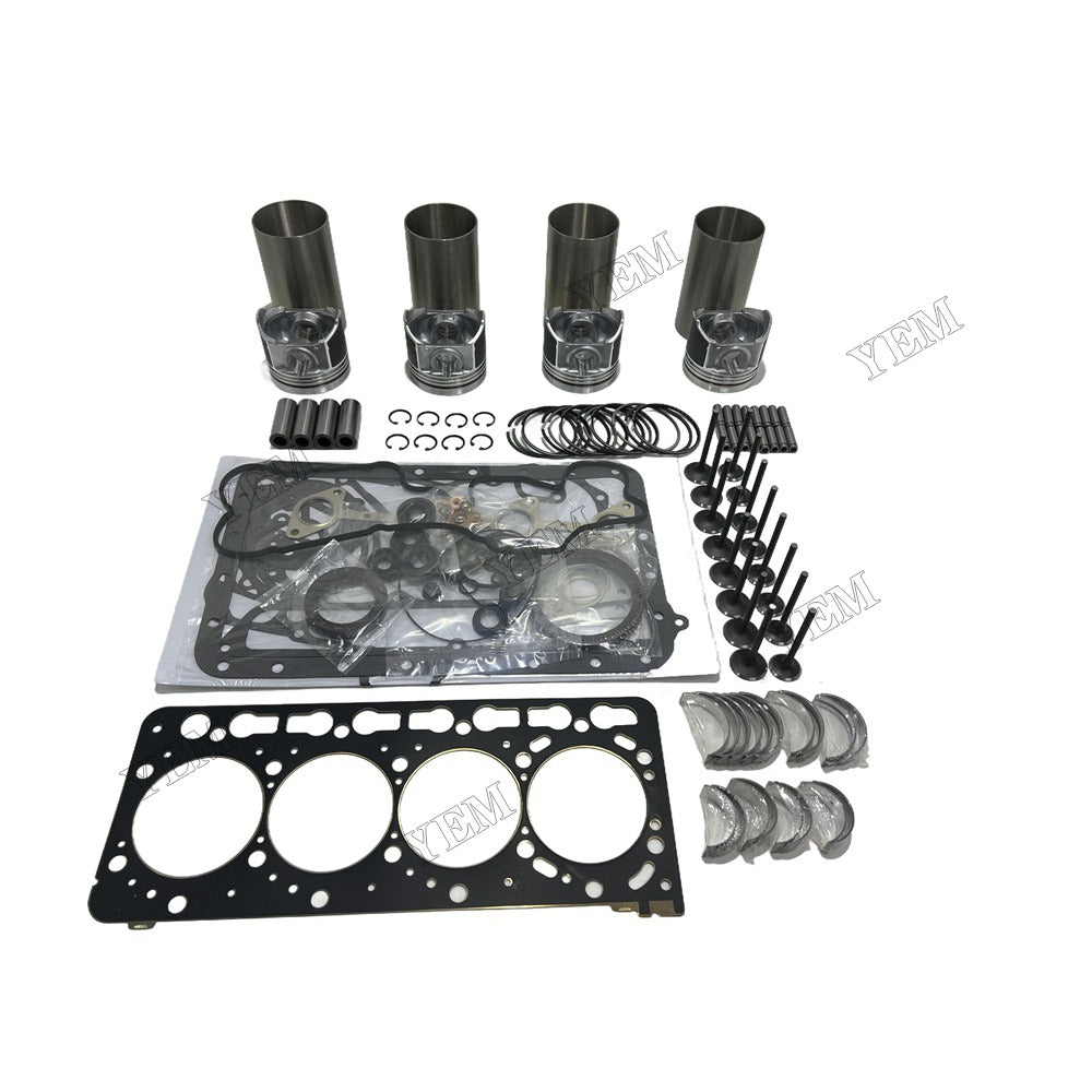 12V V3800 Engine Overhaul Kit Main And Rod bearings Gasket Set Valve Guide For Kubota Foe Kubota