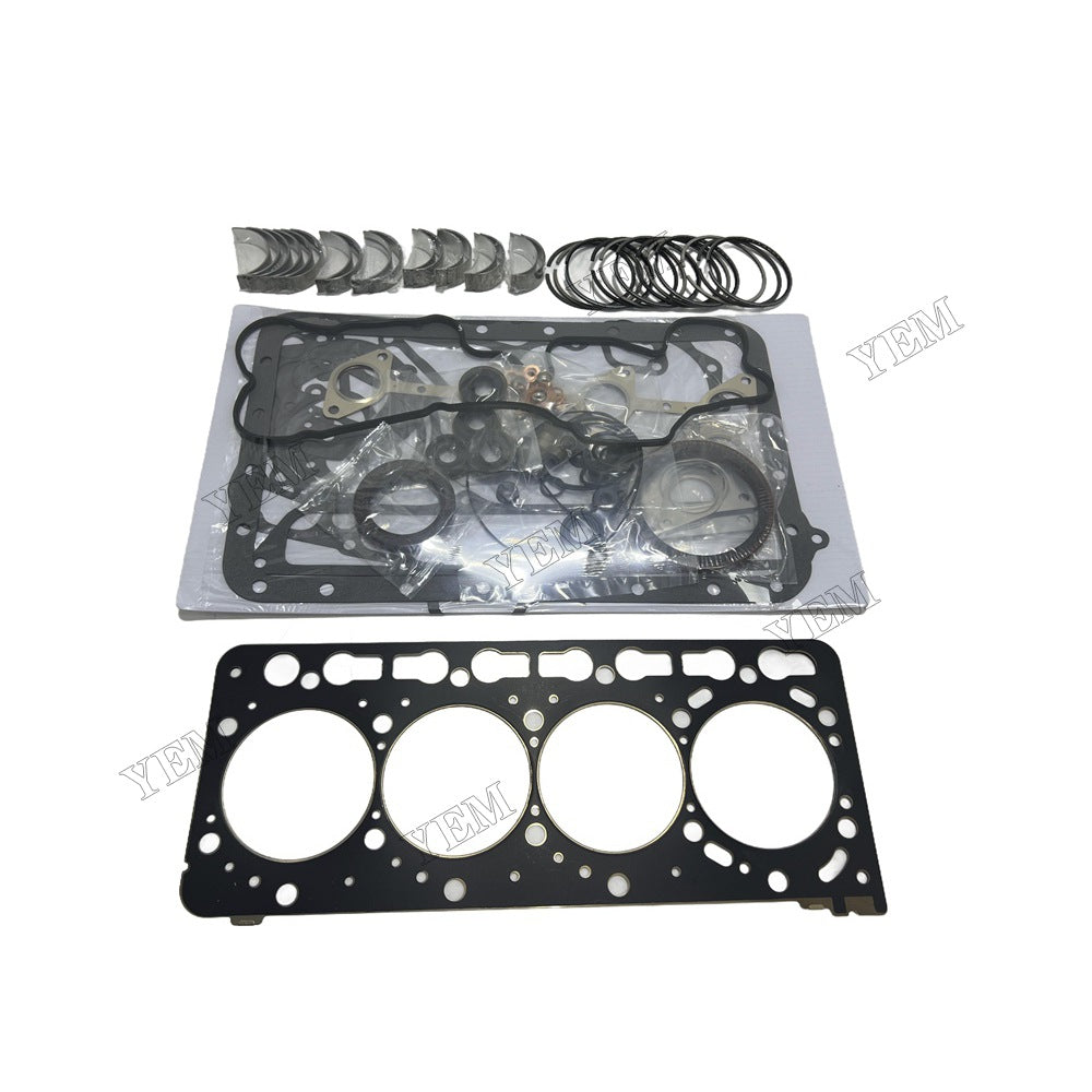 12V V3800 Piston ring set Gasket kit main and connecting rod bearings For Kubota Foe Kubota
