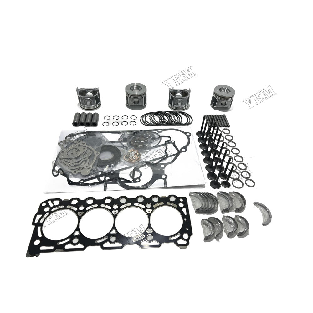 16V V3307 Piston W Ring Kit Gasket Set Main Connecting rod bearings Set Valve Train For Kubota Foe Kubota