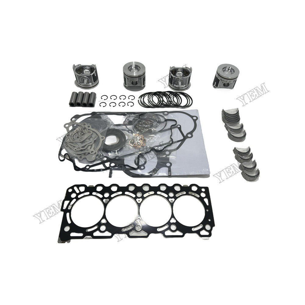 16V V3307 Piston and piston ring set Gasket kit main and connecting rod bearings For Kubota Foe Kubota