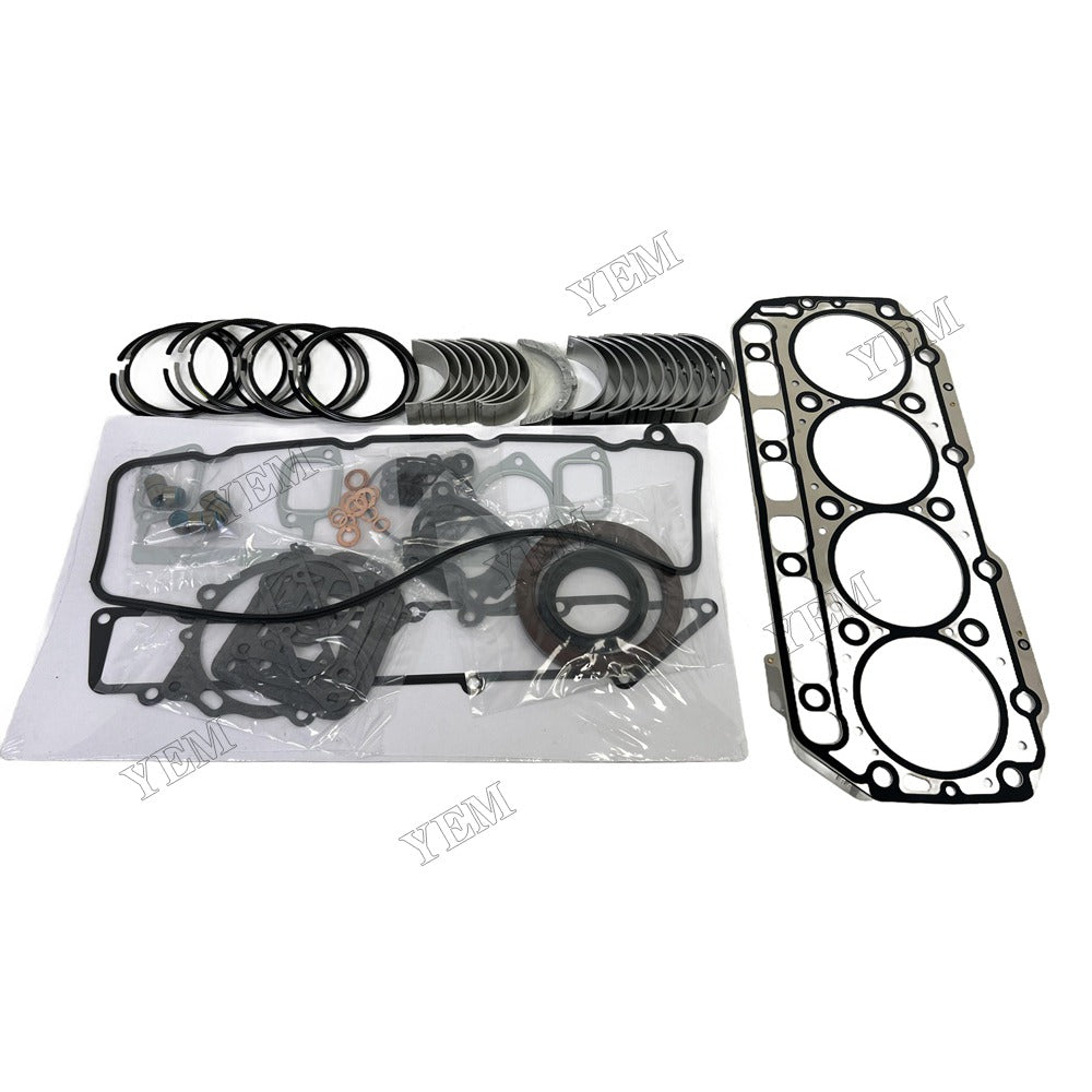 Piston ring set Gasket kit Crankshaft and Rod Bearings Set For Yanmar 4TNE106 Engine