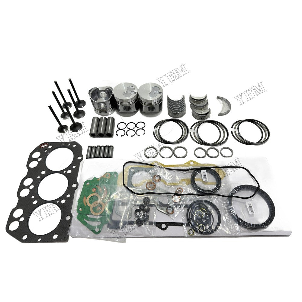 Piston W Ring Kit Gasket Set Main Connecting rod bearings Set Valve Train For Yanmar 3TNA72 Engine