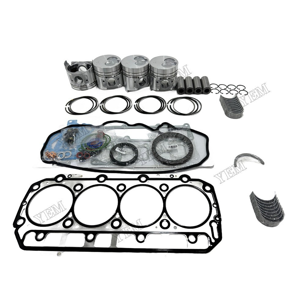 Piston With ring set Gasket kit main and connecting rod bearings Set For Yanmar 4D98E Engine Foe Yanmar