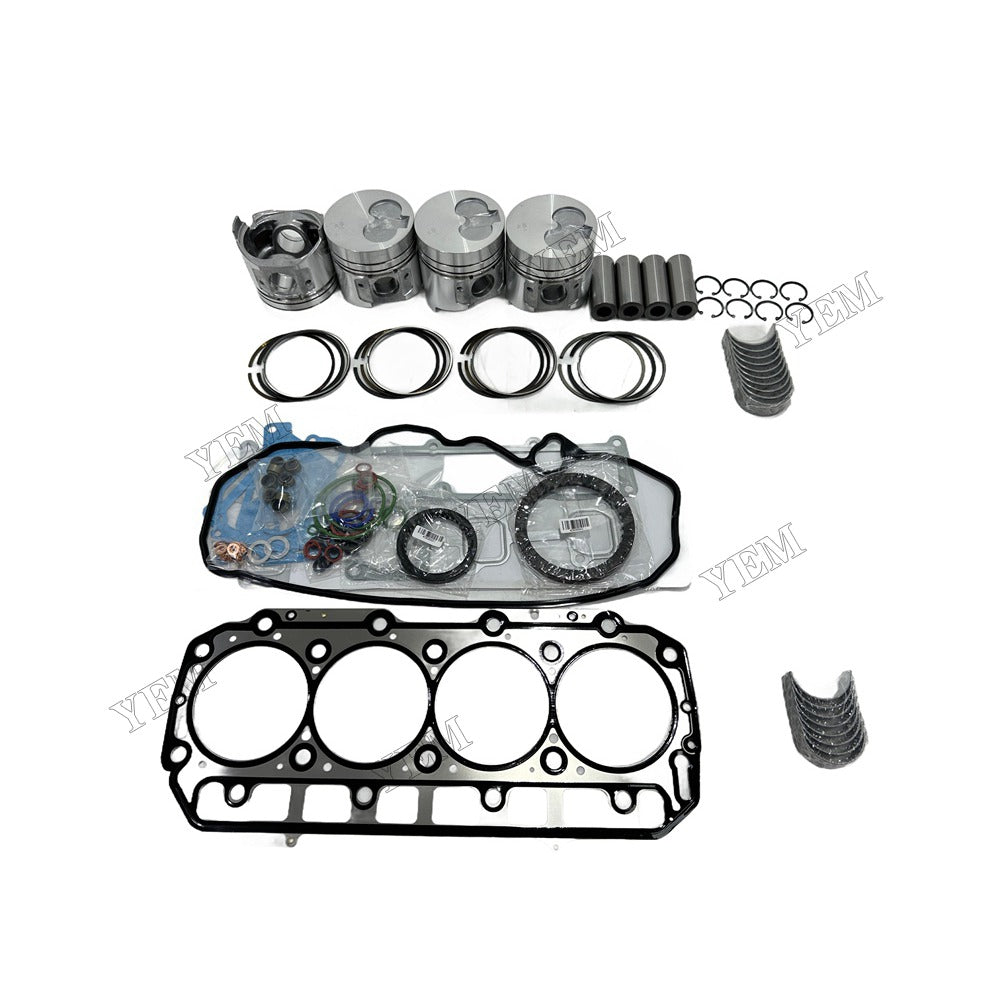 4D98E Piston and piston ring set Gasket kit main and connecting rod bearings For Yanmar Foe Yanmar
