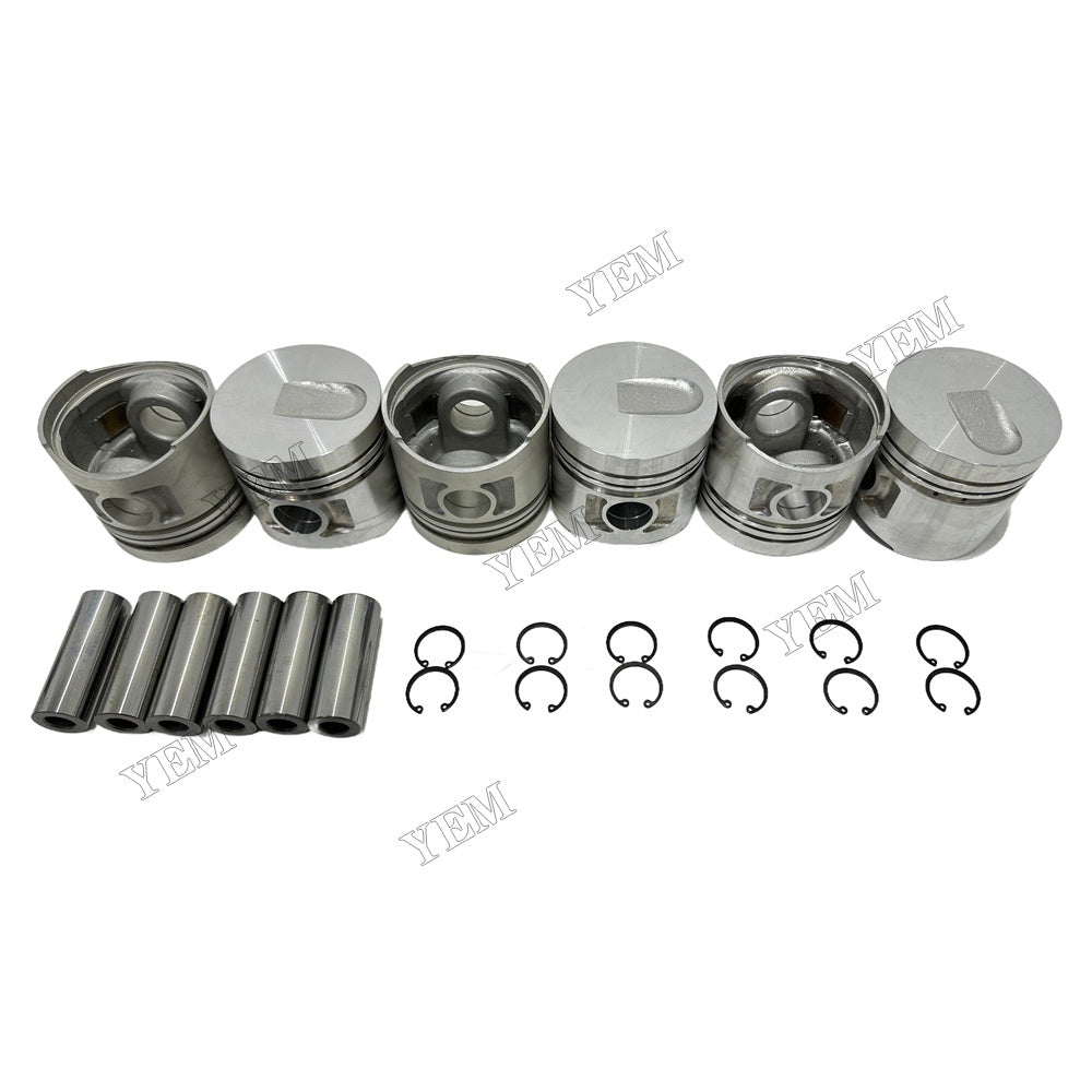 Piston and piston ring set For Mitsubishi S6E2 Engine Foe Mitsubishi