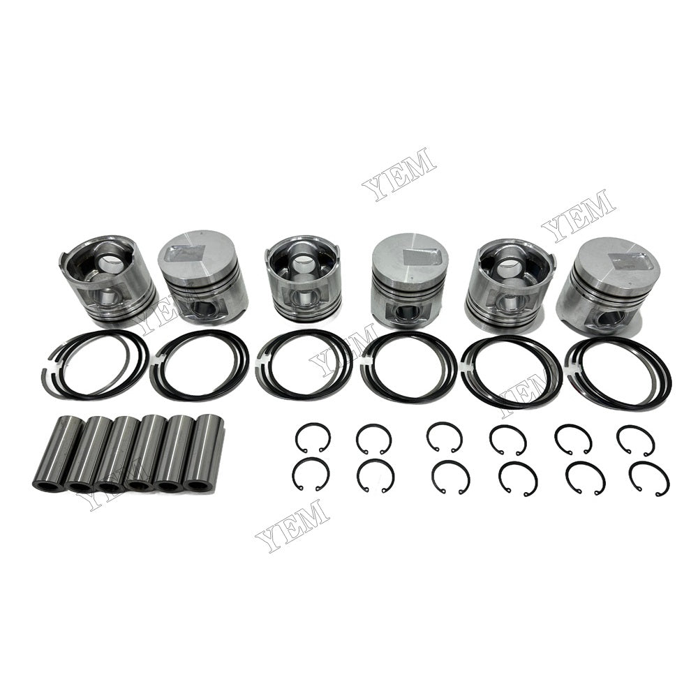 Piston and piston ring set For Mitsubishi S6S Engine Foe Mitsubishi