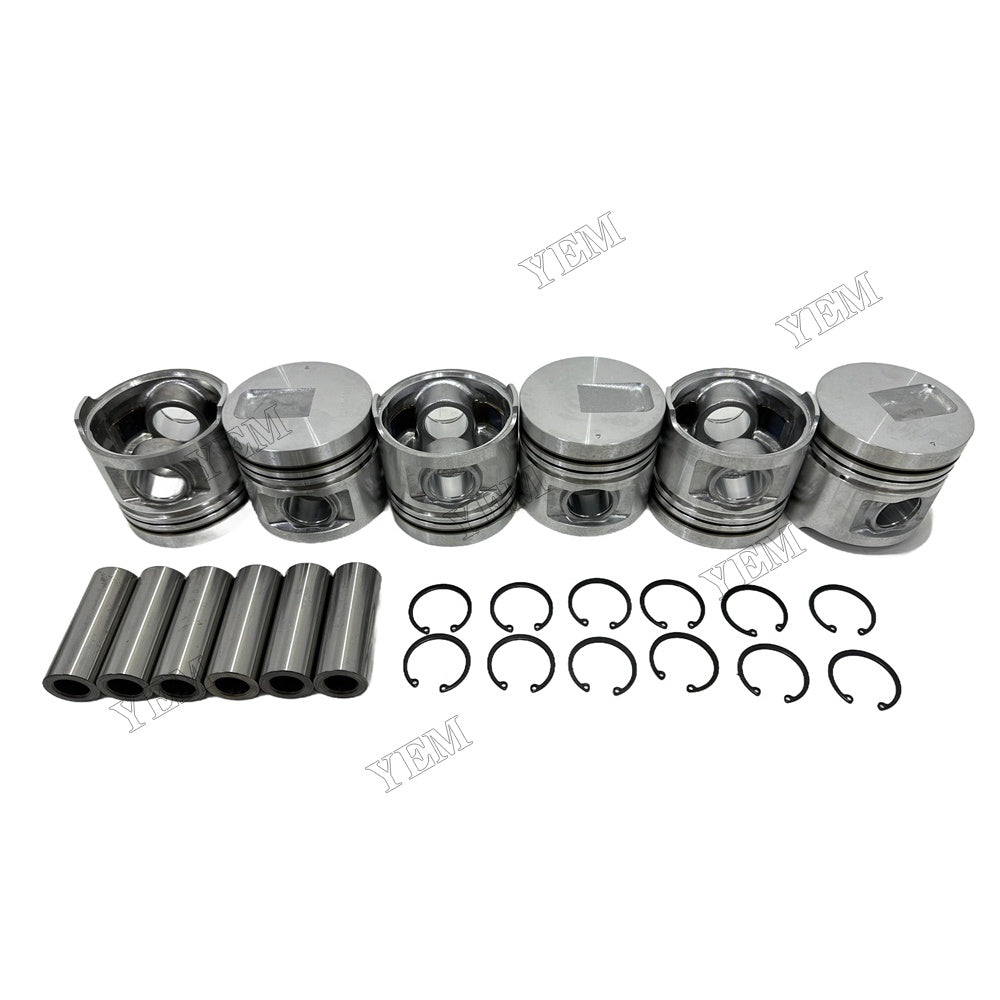 Piston and piston ring set For Mitsubishi S6S Engine Foe Mitsubishi