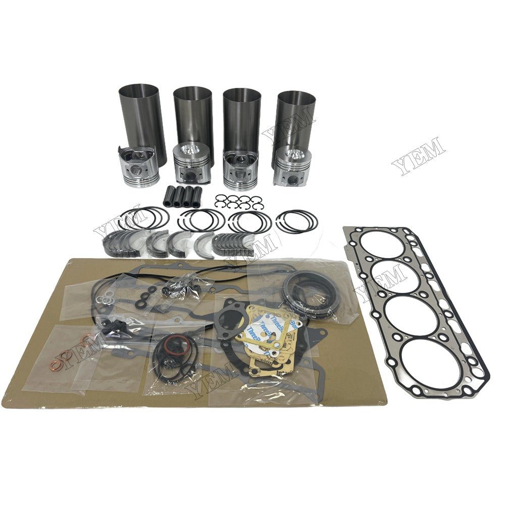 Full Repair Kit With Gasket Set Main Rod bearings For Yanmar 4TNE86 Engine
