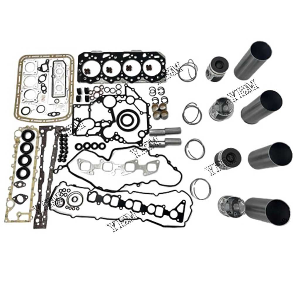 YEM Parts 4X Overhaul Kit With Gasket Set For Isuzu 4JK1 Engine For Isuzu