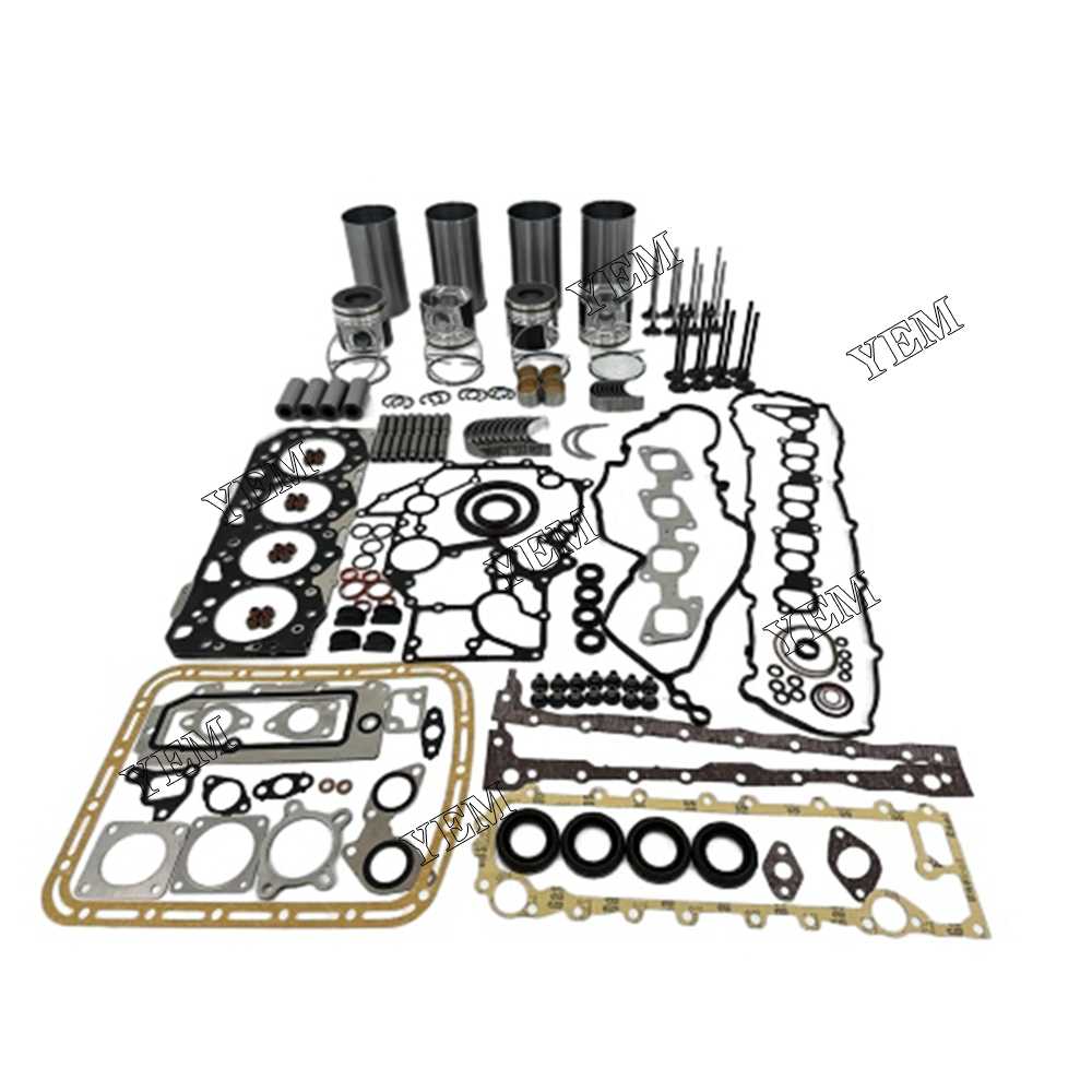 YEM Parts 4X Engine Overhaul Rebuild Kit With Gasket Bearing Valve For Isuzu 4JK1 Engine