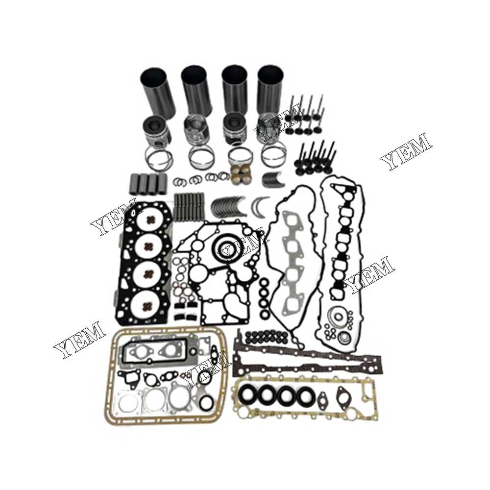 YEM Parts 4X Engine Overhaul Rebuild Kit With Gasket Bearing Valve For Isuzu 4JK1 Engine For Isuzu