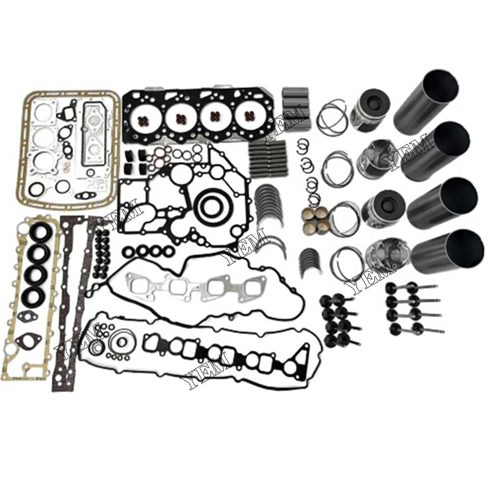 YEM Parts 4X Engine Overhaul Rebuild Kit With Gasket Bearing Valve For Isuzu 4JK1 Engine For Isuzu