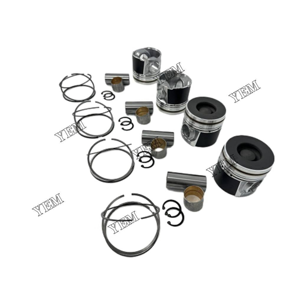 YEM Parts 4X Piston With Rings For Isuzu 4JK1 diesel engine spare parts For Isuzu