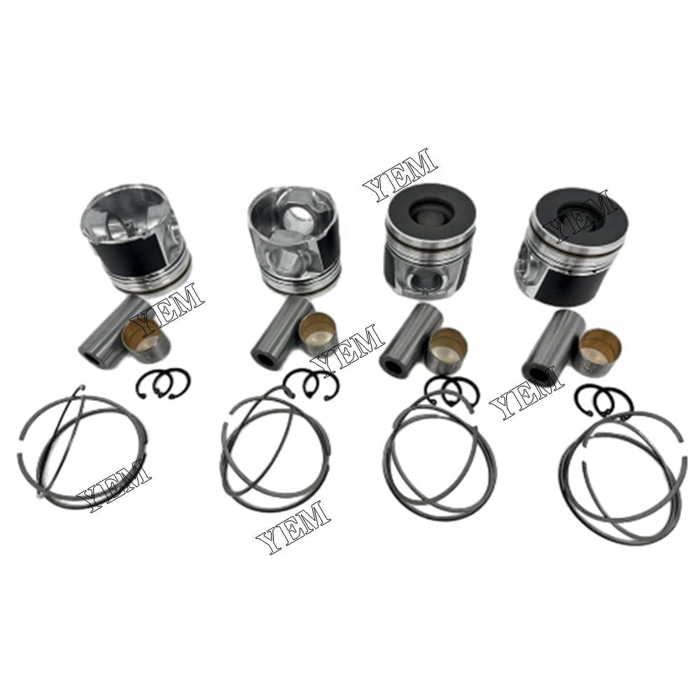 YEM Parts 4X Piston With Rings For Isuzu 4JK1 diesel engine spare parts For Isuzu