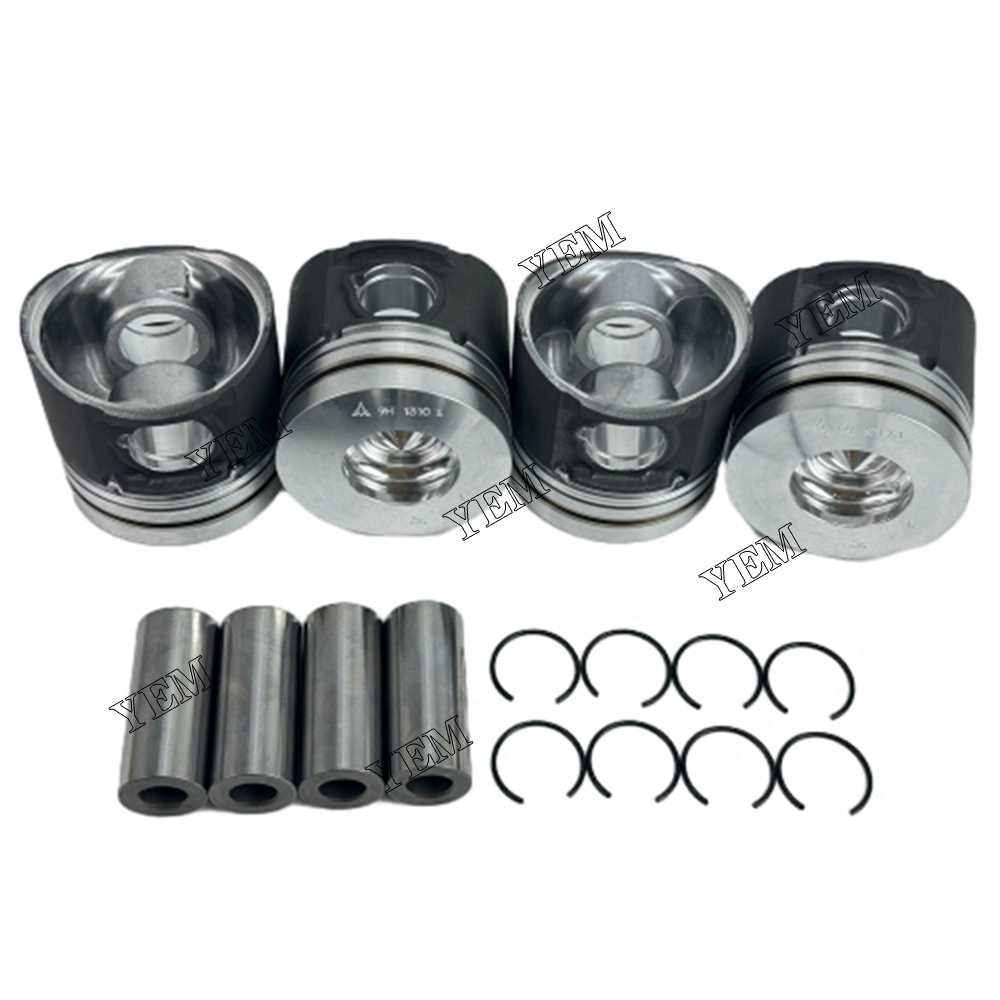 YEM Parts BF4M1011 Piston + Piston Rings Fits For Deutz BF4M1011 BF4M1011F Engine 4271178 For Deutz
