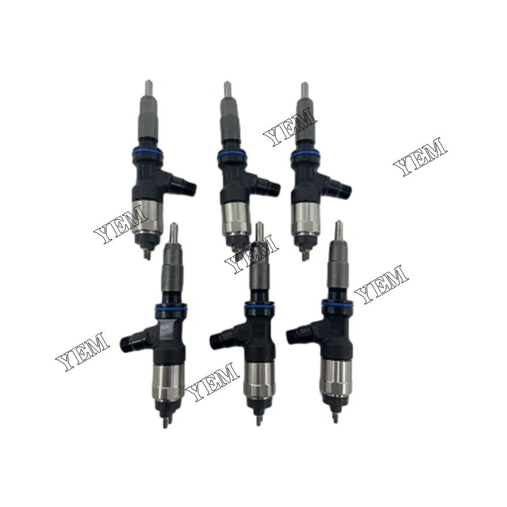YEM Parts 6X 3443312 T409993 Fuel Injector For Perkins 1206E Engine