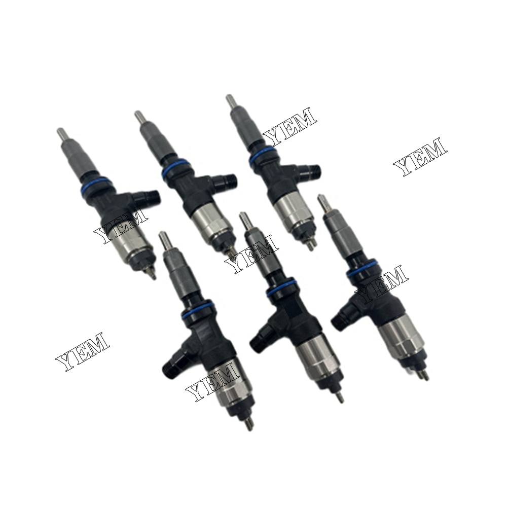 YEM Parts 6X 3443312 T409993 Fuel Injector For Perkins 1206E Engine For Perkins