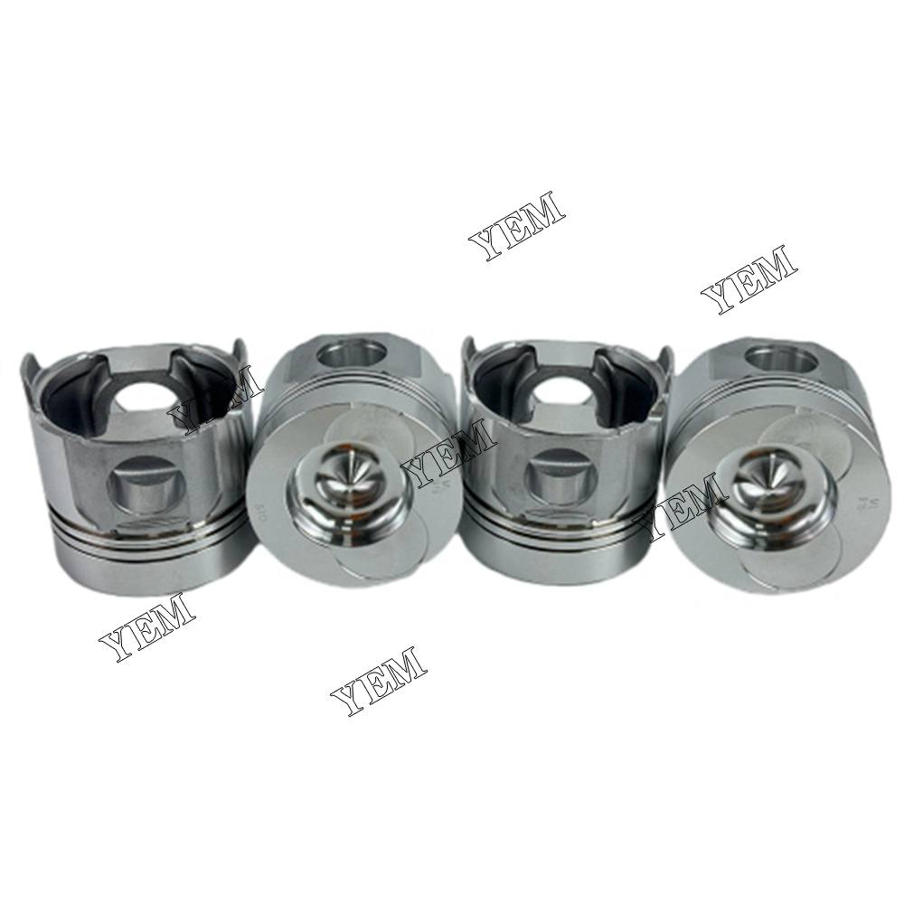 YEM Parts 4X Piston std size 100mm For Yanmar 4TN100 crawler excavator Engine