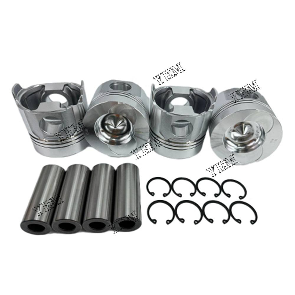 YEM Parts 4X Piston Kit 100mm For Yanmar 4TN100 crawler excavator Engine