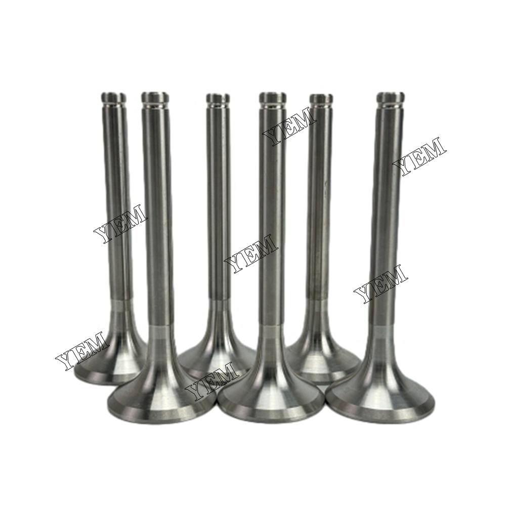 YEM Parts 6X Exhaust Valve For Doosan D2876 diesel engine spare parts