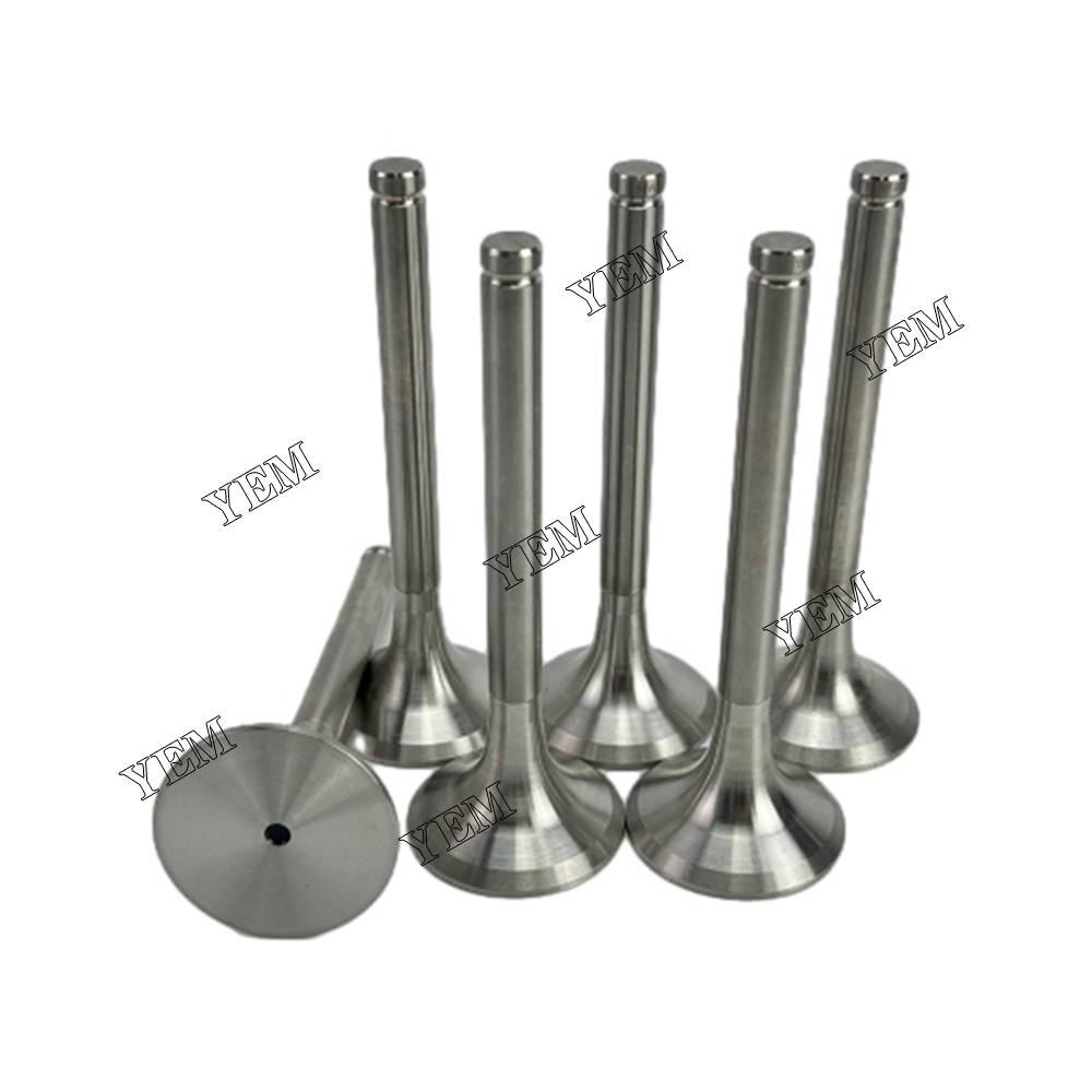 YEM Parts 6X Exhaust Valve For Doosan D2876 diesel engine spare parts For Doosan