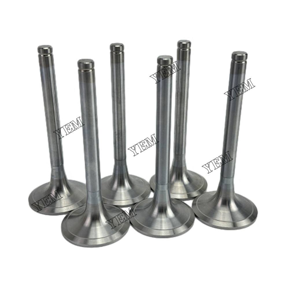 YEM Parts 6X Intake & Exhaust Valve For Doosan D2876 Engine (Fit For One Engine) For Doosan