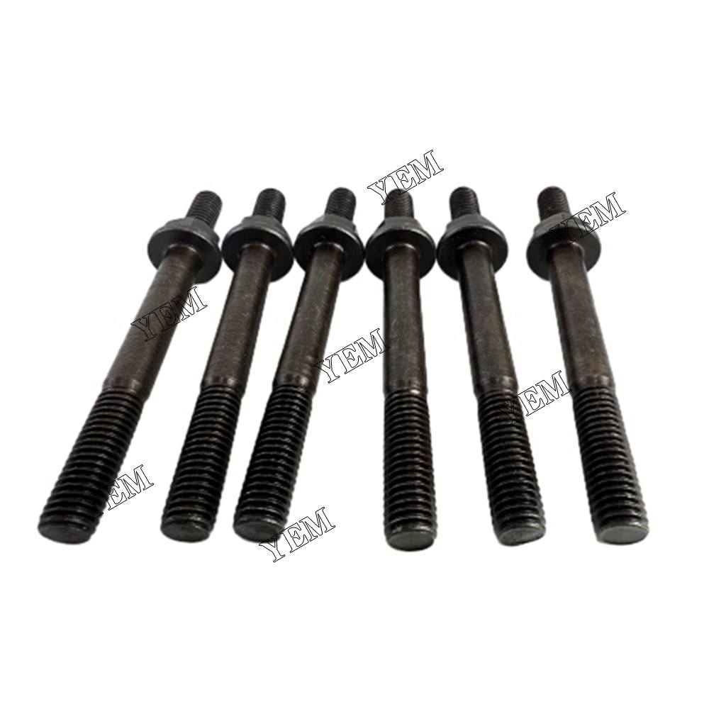 YEM Parts 6X Valve Chamber Cover Bolt For Doosan DB58 Daewoo DH130-2 excavator Engine