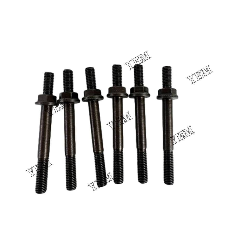 YEM Parts 6X Valve Chamber Cover Bolt For Doosan DB58 Daewoo DH130-2 excavator Engine For Doosan