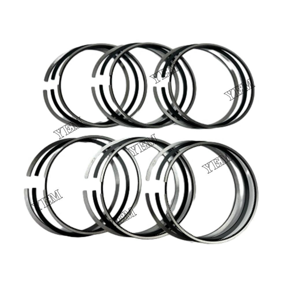 YEM Parts 6X DZ119616 TRE539642 Piston Rings Set 118.35mm For John Deere 6090 Engine
