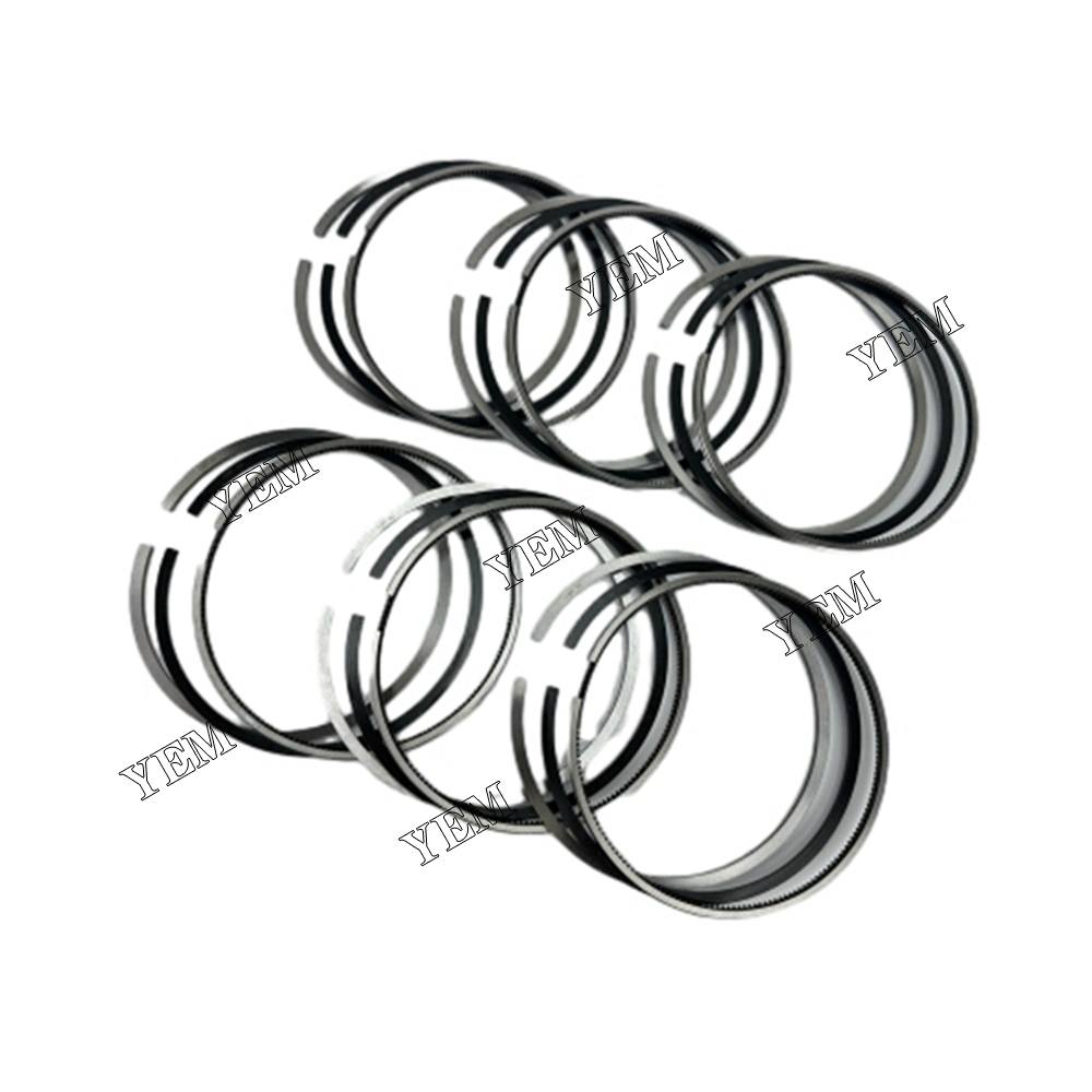 YEM Parts 6X DZ119616 TRE539642 Piston Rings Set 118.35mm For John Deere 6090 Engine For John Deere