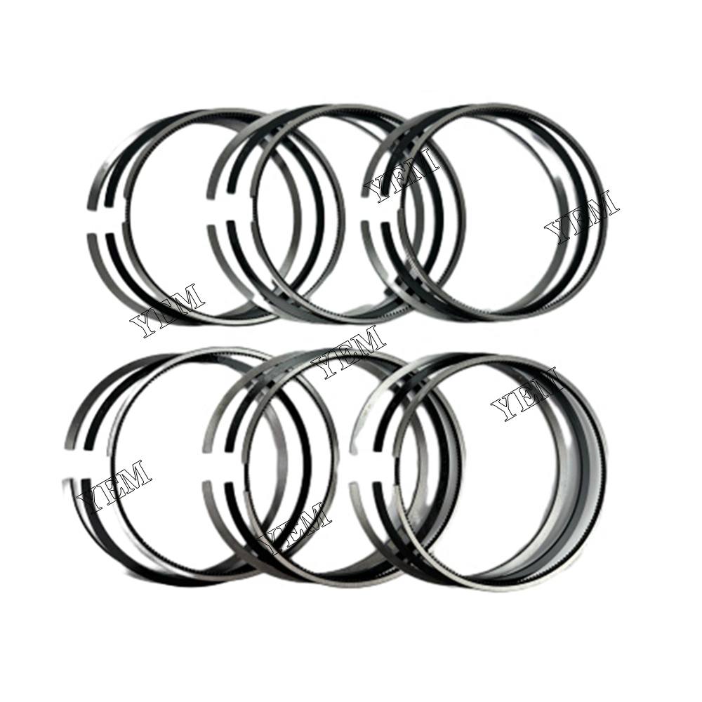 YEM Parts 6X DZ119616 TRE539642 Piston Rings Set 118.35mm For John Deere 6090 Engine For John Deere