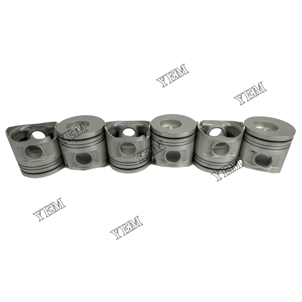 YEM Parts 6X ME072545 Piston STD 118mm For Mitsubishi 6D16 Hidromek HMK 300 LC excavator For Mitsubishi