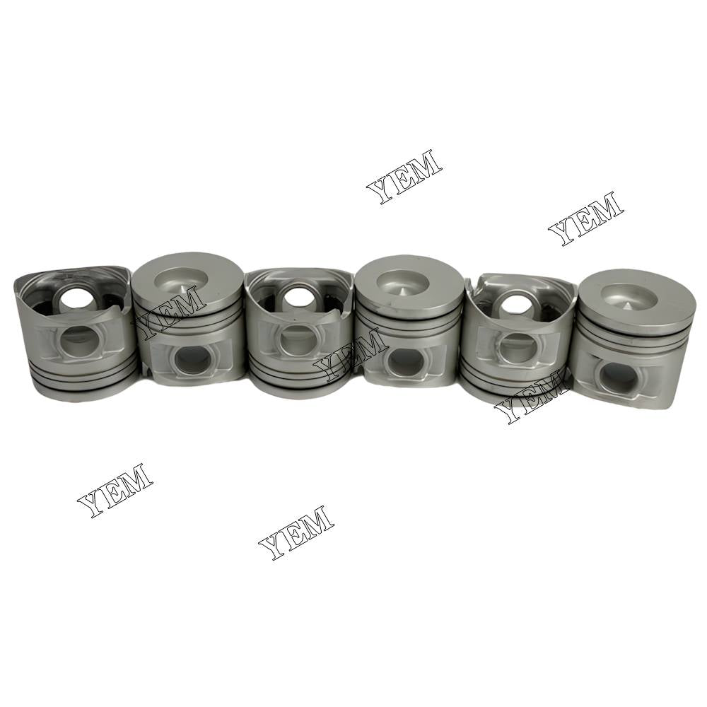 YEM Parts 6X ME072545 Piston STD 118mm For Mitsubishi 6D16 Hidromek HMK 300 LC excavator For Mitsubishi
