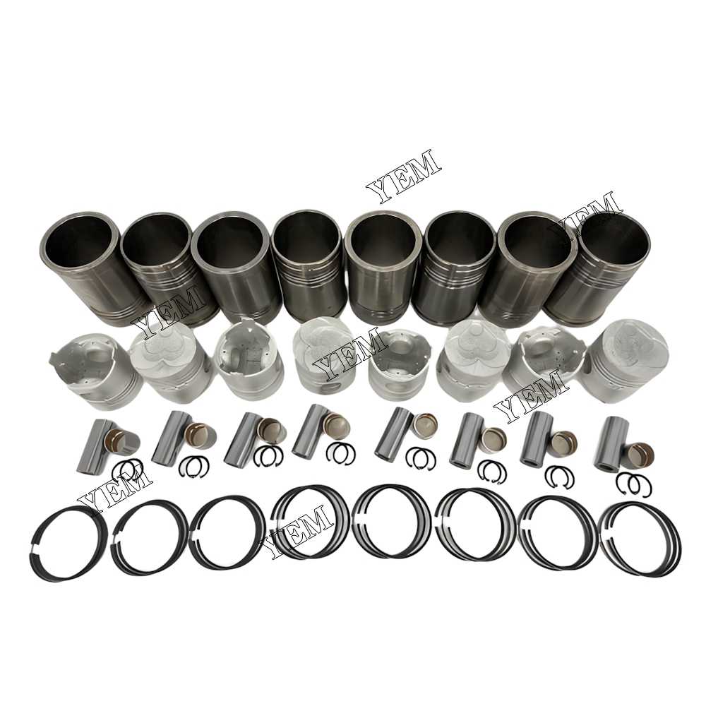YEM Parts 8X Cylinder Liner Kit For Mitsubishi 8DC2 diesel engine spare parts For Mitsubishi